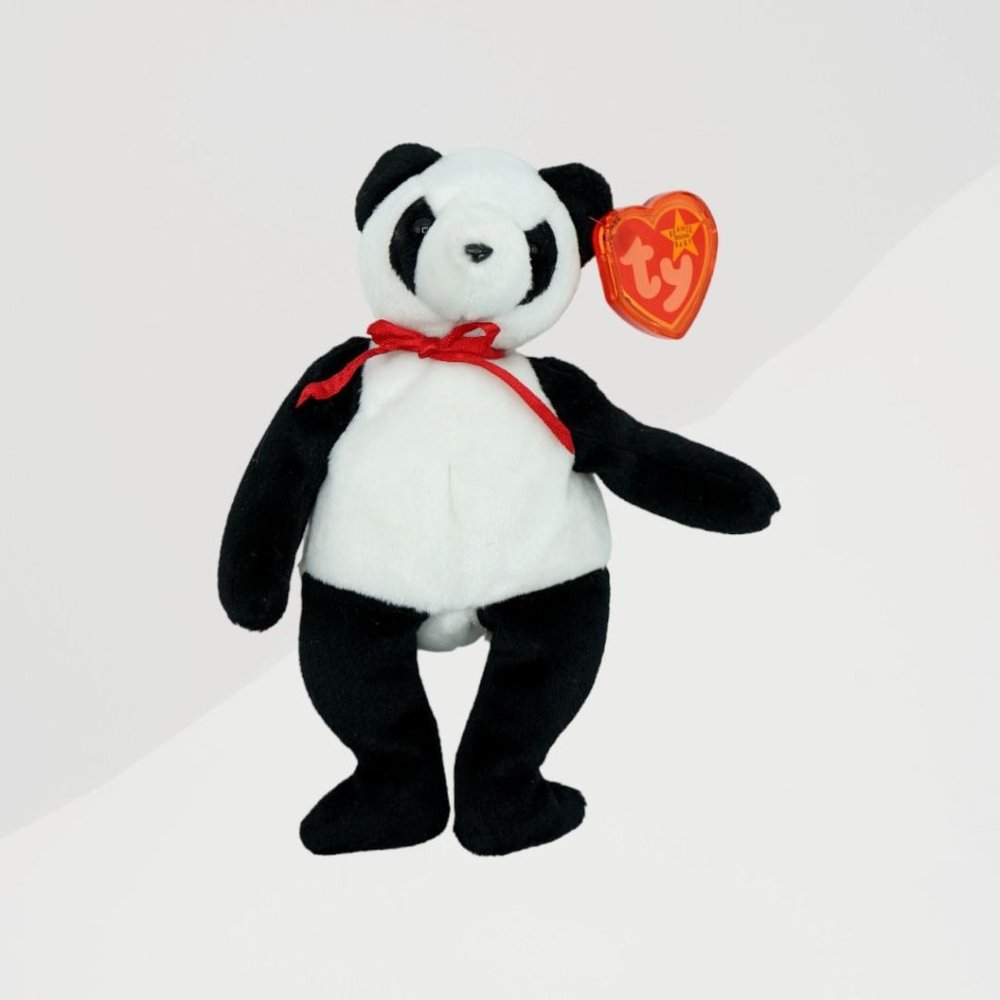 Rare 1997 TY BEANIE BABY "FORTUNE" Panda With 1998 Tush Tag‎ ERROR!!